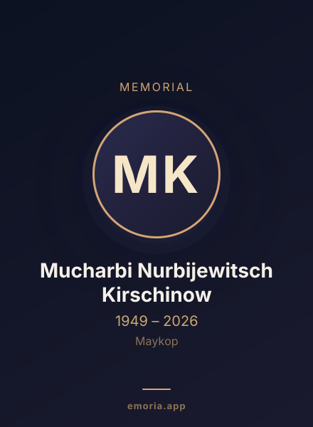 Memorial portrait of Mucharbi Nurbijewitsch Kirschinow