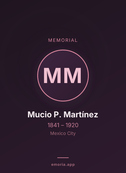 Memorial portrait of Mucio P. Martínez