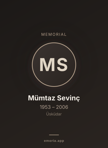 Memorial portrait of Mümtaz Sevinç