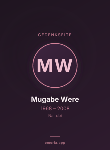 Gedenkportrait von Mugabe Were