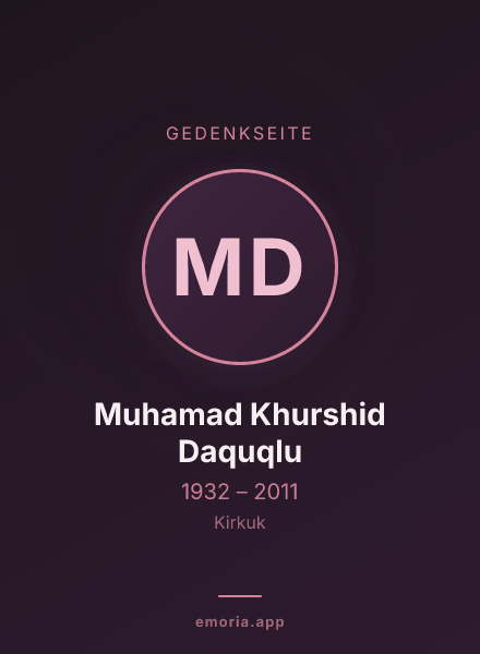 Gedenkportrait von Muhamad Khurshid Daquqlu