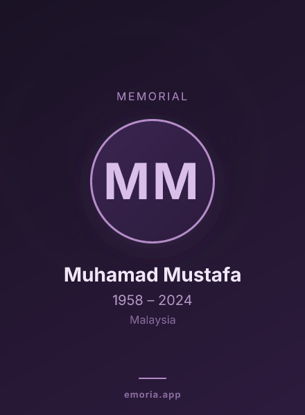 Memorial portrait of Muhamad Mustafa