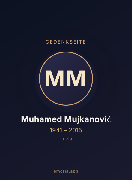 Gedenkportrait von Muhamed Mujkanović