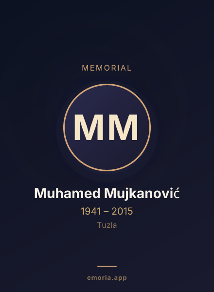 Memorial portrait of Muhamed Mujkanović