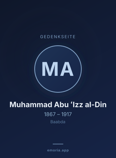 Gedenkportrait von Muhammad Abu ʻIzz al-Din