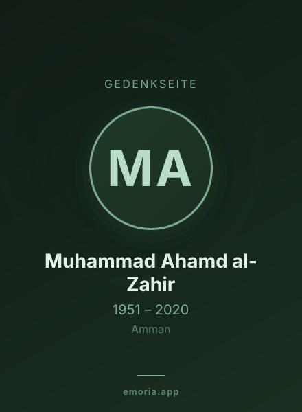 Gedenkportrait von Muhammad Ahamd al-Zahir
