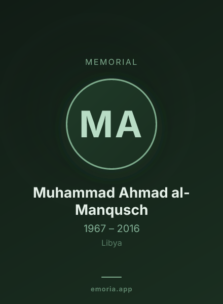 Memorial portrait of Muhammad Ahmad al-Manqusch