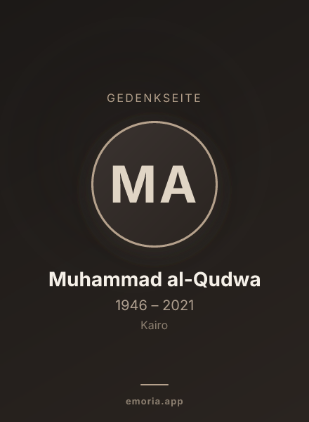 Gedenkportrait von Muhammad al-Qudwa