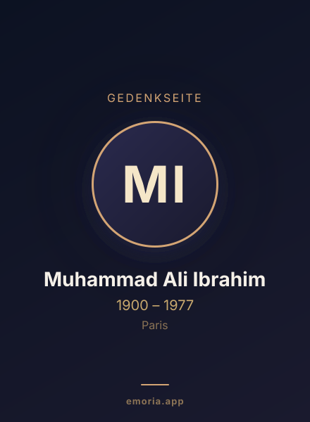 Gedenkportrait von Muhammad Ali Ibrahim