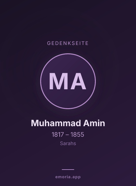 Gedenkportrait von Muhammad Amin