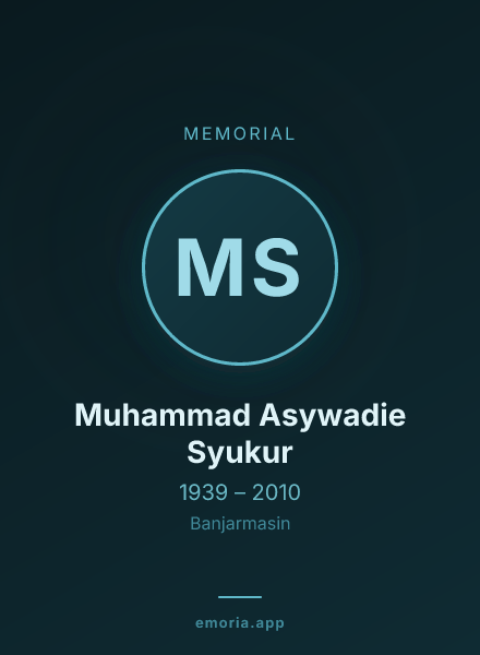 Memorial portrait of Muhammad Asywadie Syukur