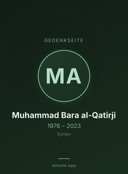 Gedenkportrait von Muhammad Bara al-Qatirji