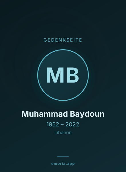 Gedenkportrait von Muhammad Baydoun