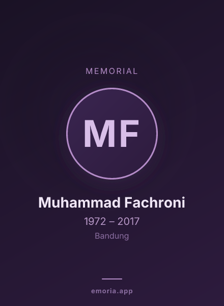 Memorial portrait of Muhammad Fachroni