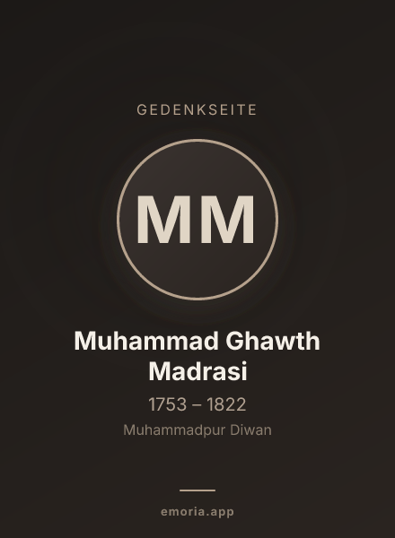 Gedenkportrait von Muhammad Ghawth Madrasi