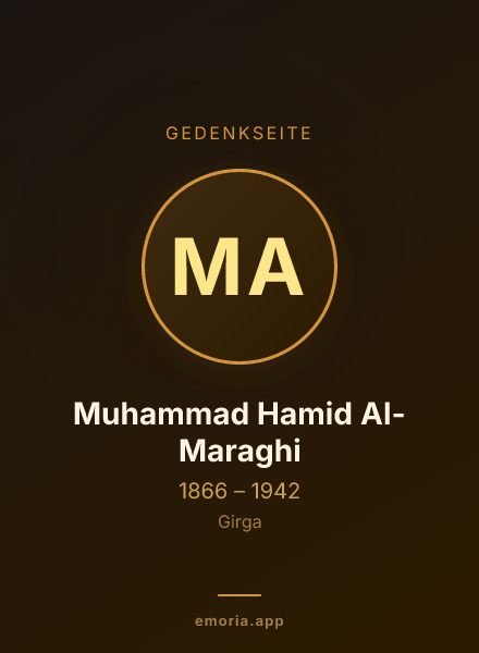Gedenkportrait von Muhammad Hamid Al-Maraghi