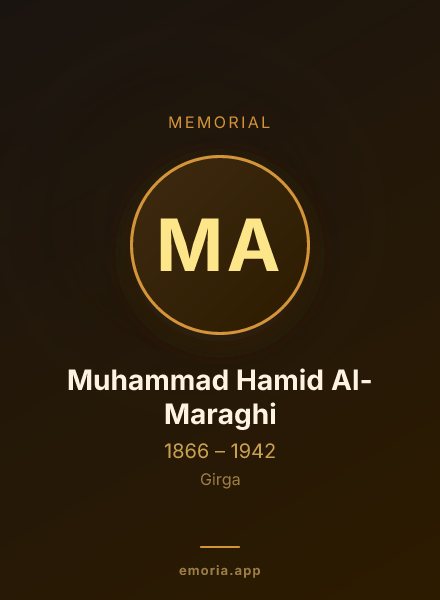 Memorial portrait of Muhammad Hamid Al-Maraghi
