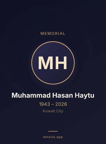 Memorial portrait of Muhammad Hasan Haytu