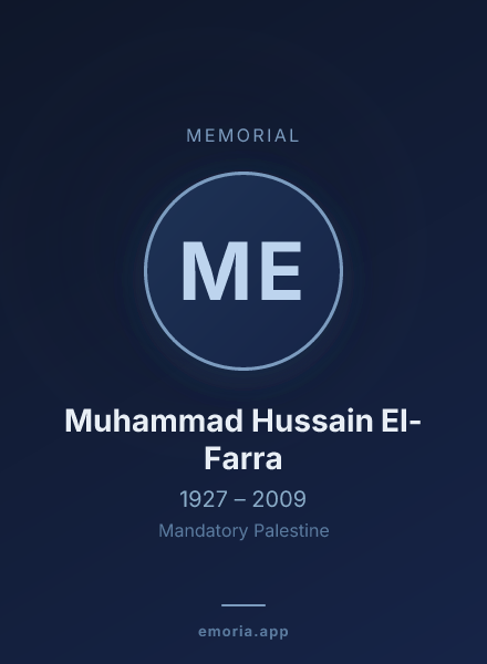 Memorial portrait of Muhammad Hussain El-Farra