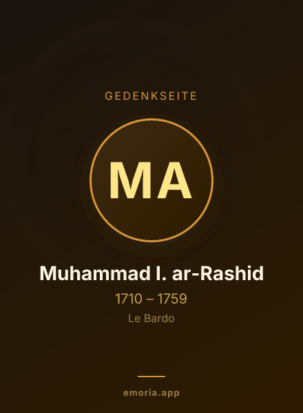 Gedenkportrait von Muhammad I. ar-Rashid