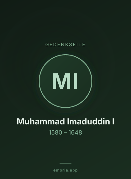 Gedenkportrait von Muhammad Imaduddin I
