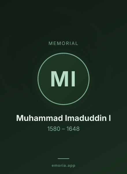 Memorial portrait of Muhammad Imaduddin I