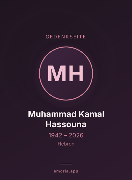 Gedenkportrait von Muhammad Kamal Hassouna