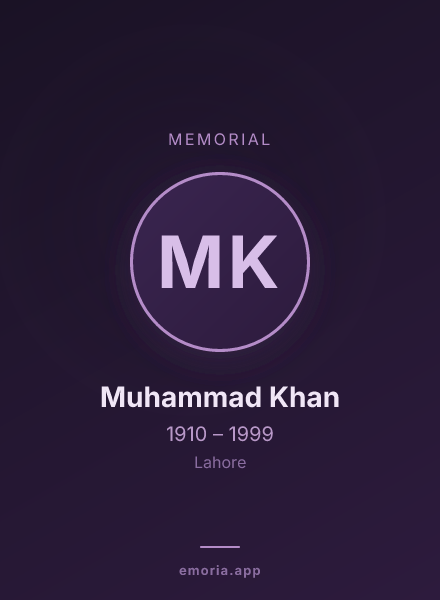 Memorial portrait of Muhammad Khan