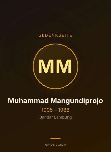 Gedenkportrait von Muhammad Mangundiprojo