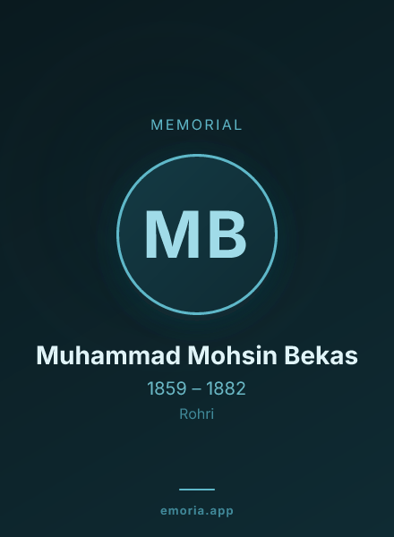 Memorial portrait of Muhammad Mohsin Bekas