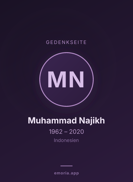 Gedenkportrait von Muhammad Najikh