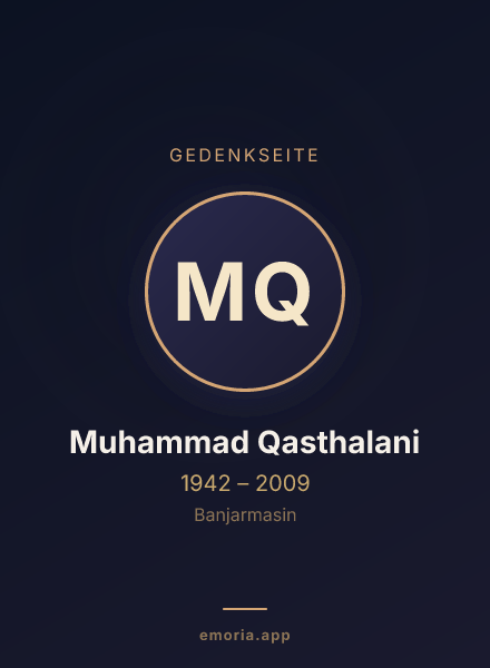 Gedenkportrait von Muhammad Qasthalani