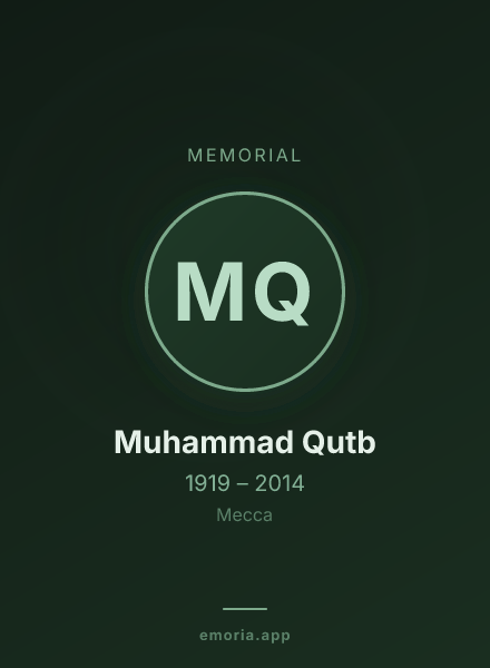 Memorial portrait of Muhammad Qutb