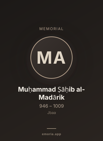 Memorial portrait of Muḥammad Ṣāḥib al-Madārik