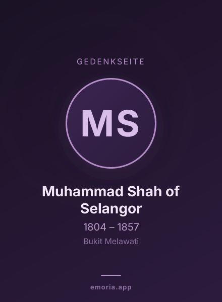 Gedenkportrait von Muhammad Shah of Selangor
