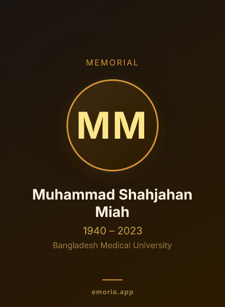 Memorial portrait of Muhammad Shahjahan Miah