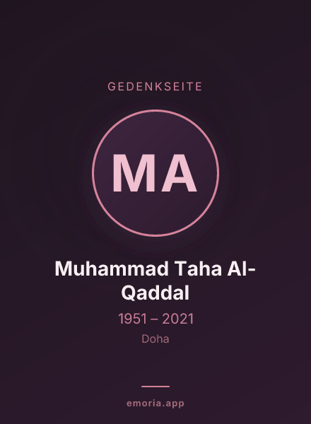 Gedenkportrait von Muhammad Taha Al-Qaddal