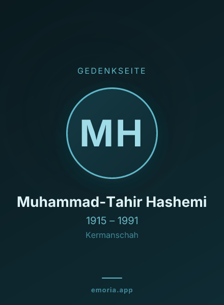 Gedenkportrait von Muhammad-Tahir Hashemi