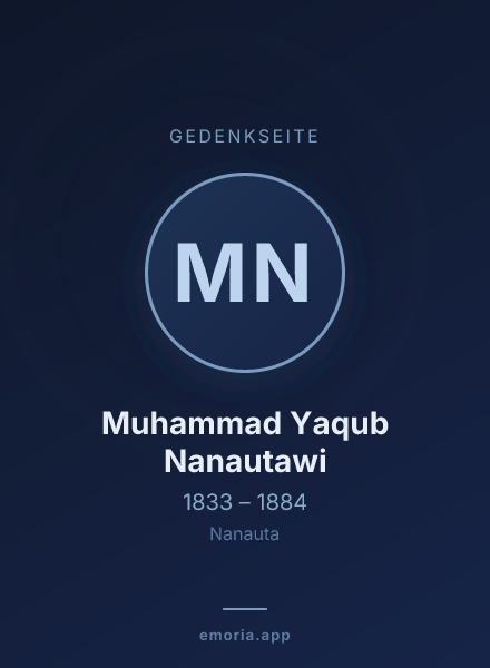 Gedenkportrait von Muhammad Yaqub Nanautawi
