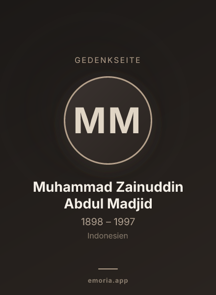 Gedenkportrait von Muhammad Zainuddin Abdul Madjid