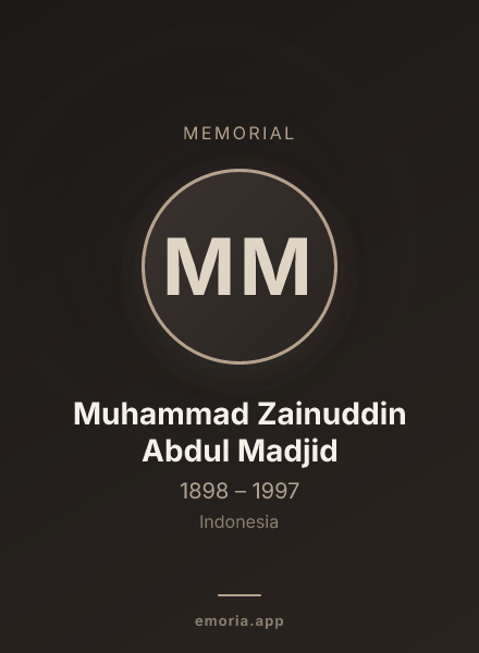 Memorial portrait of Muhammad Zainuddin Abdul Madjid