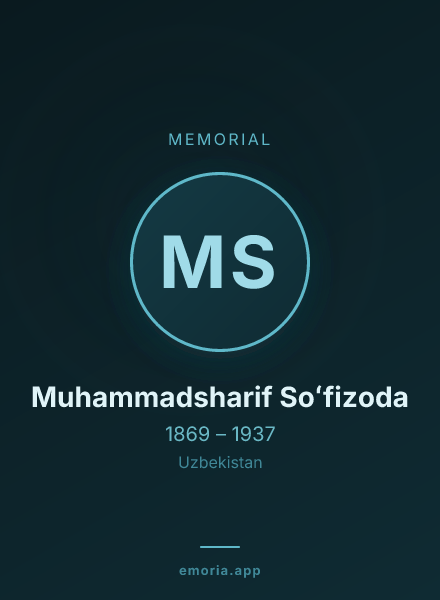 Memorial portrait of Muhammadsharif Soʻfizoda