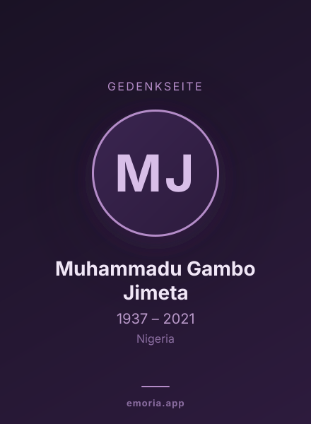 Gedenkportrait von Muhammadu Gambo Jimeta