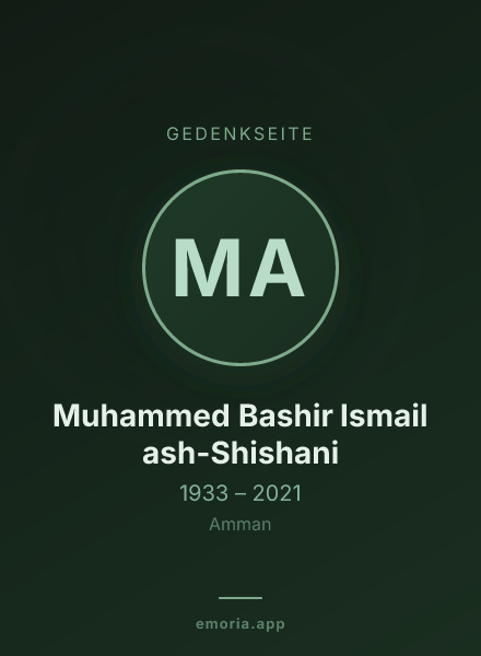 Gedenkportrait von Muhammed Bashir Ismail ash-Shishani