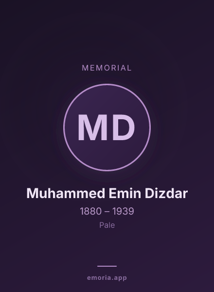 Memorial portrait of Muhammed Emin Dizdar