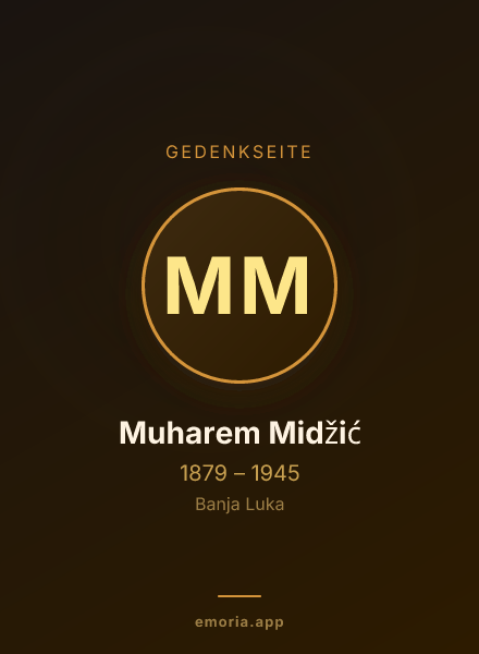 Gedenkportrait von Muharem Midžić