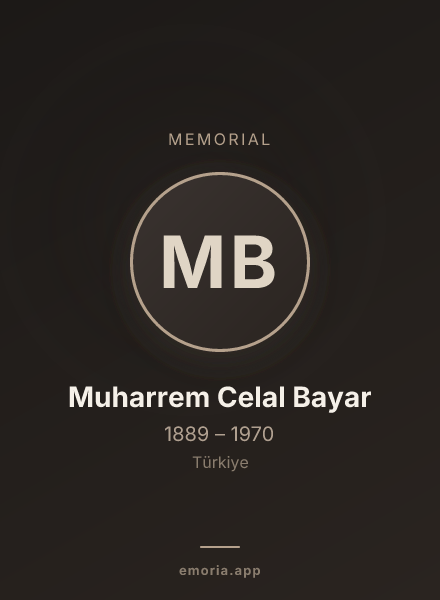 Memorial portrait of Muharrem Celal Bayar