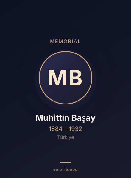 Memorial portrait of Muhittin Başay