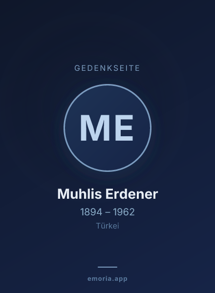 Gedenkportrait von Muhlis Erdener