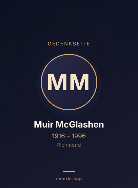 Gedenkportrait von Muir McGlashen